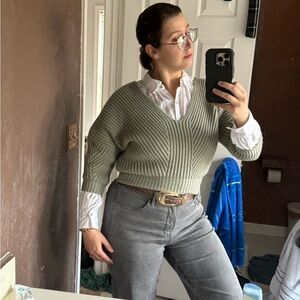 TELA cashmere crop sweater